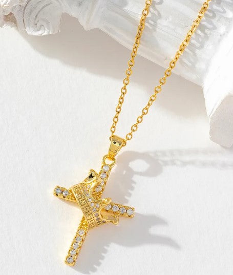 Crown Cross Pendant Necklace | Christian Jewelry