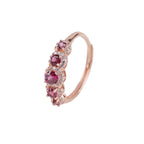S925 Sterling Silver Natural Purple Garnet Ring | Gemstone Jewelry