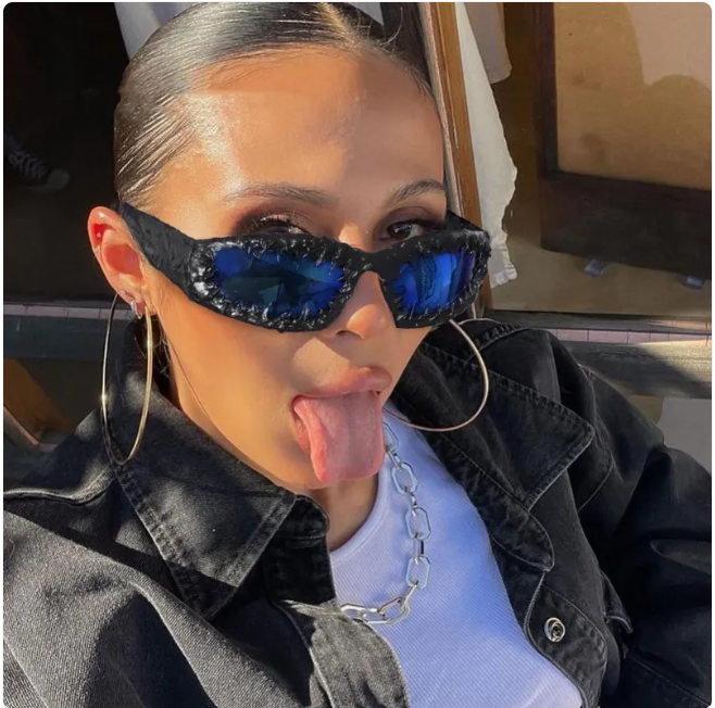 Spiked Punk Wraparound Novelty Sunglasses