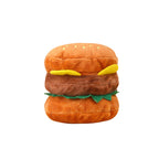Hamburger Dog Chew Toy with Sound - Durable Plush Pet Toy