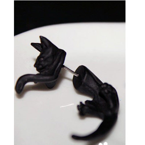 Long-Tailed Leopard Cat Stud Earrings