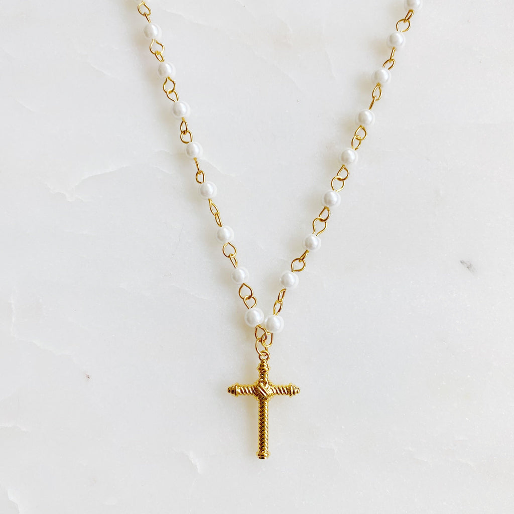Cabled Cross Pendant Necklace | Christian Jewelry