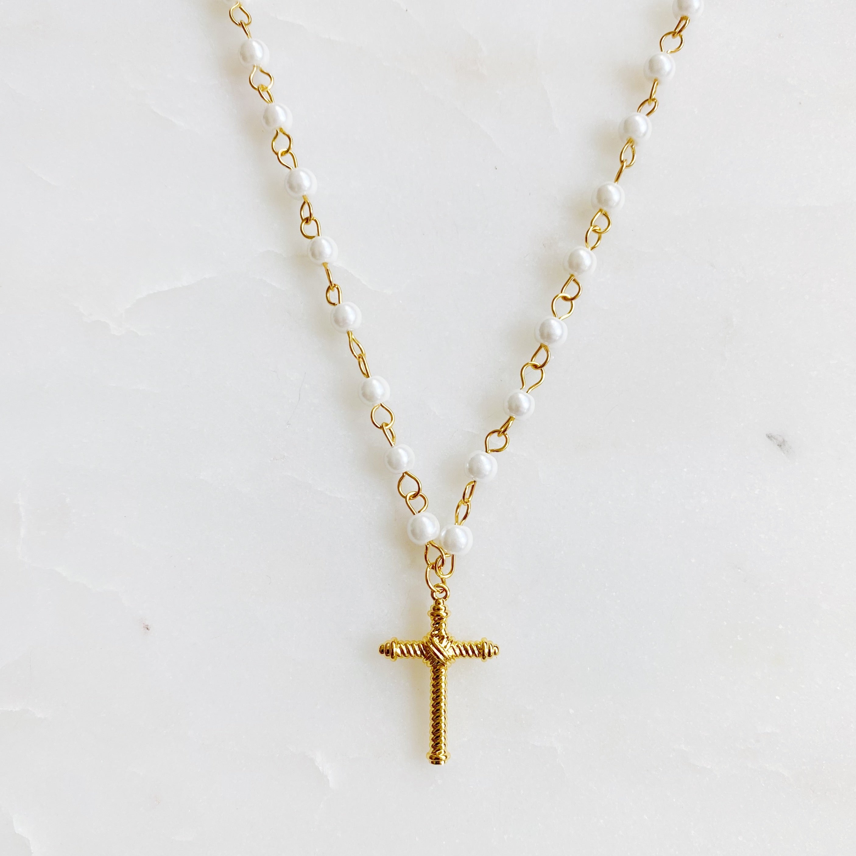 Cabled Cross Pendant Necklace | Christian Jewelry