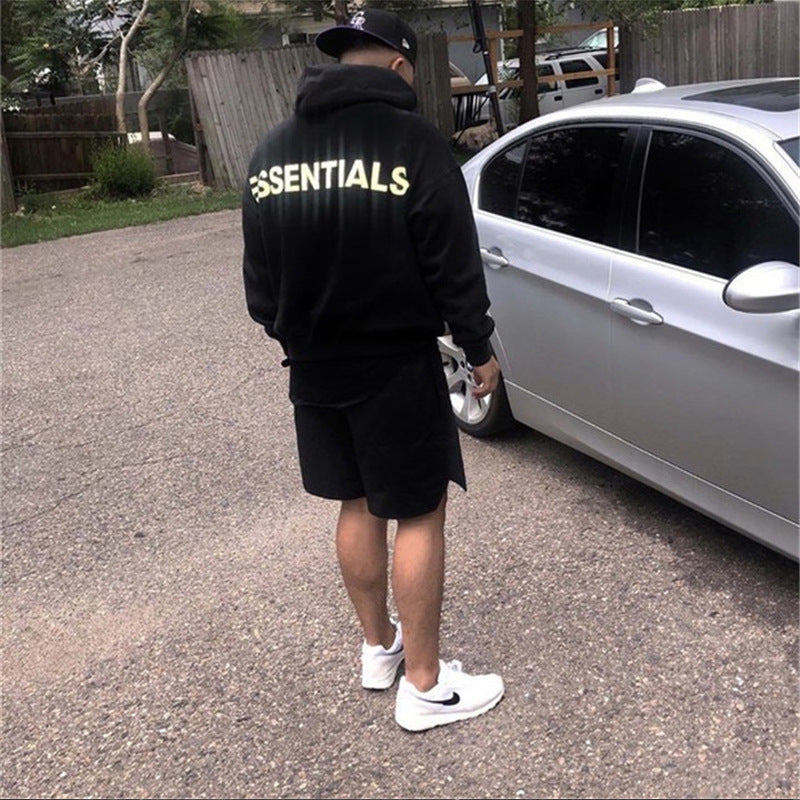 Fear of God Essentials Loose Hooded Sweatshirt for Men | Streetwear