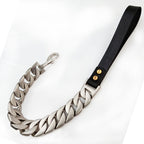 Stainless Steel 32" Pet Traction Chain with Black Handle