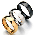 4mm 6mm Steel Color Ring for Men & Women