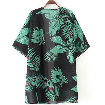 2020 Summer Fashion Print Kimono Beach Cover-Up