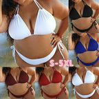 2019 Trendy Plus Size Halter Bikini Swimsuit for Women