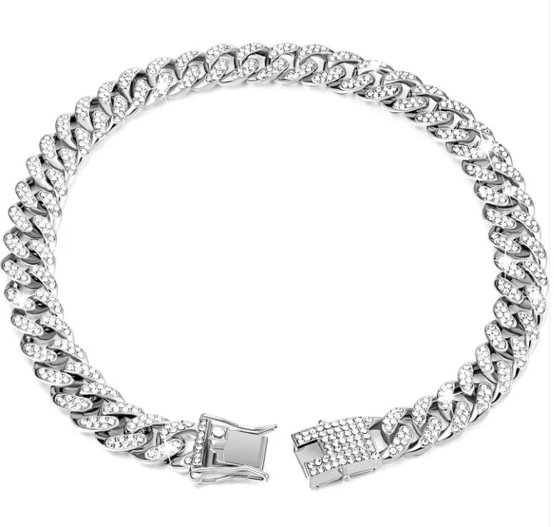 Hip Hop Dog Collar Necklace