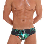 Men's Striped Swim Briefs