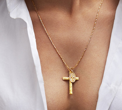 Cross Religious Accessories with Virgin Mary Pendant Necklace | Christian Jewelry