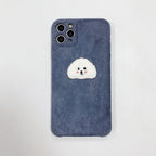 Embroidered Teddy Bear Plush Phone Case | Protective Cover