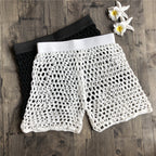 Crochet Net Beach Cover-Up Shorts