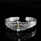 Vintage Thai Silver Cross Bracelet for Men and Women