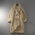 Women's Loose Lapel Long Soft Teddy Coat Jacket