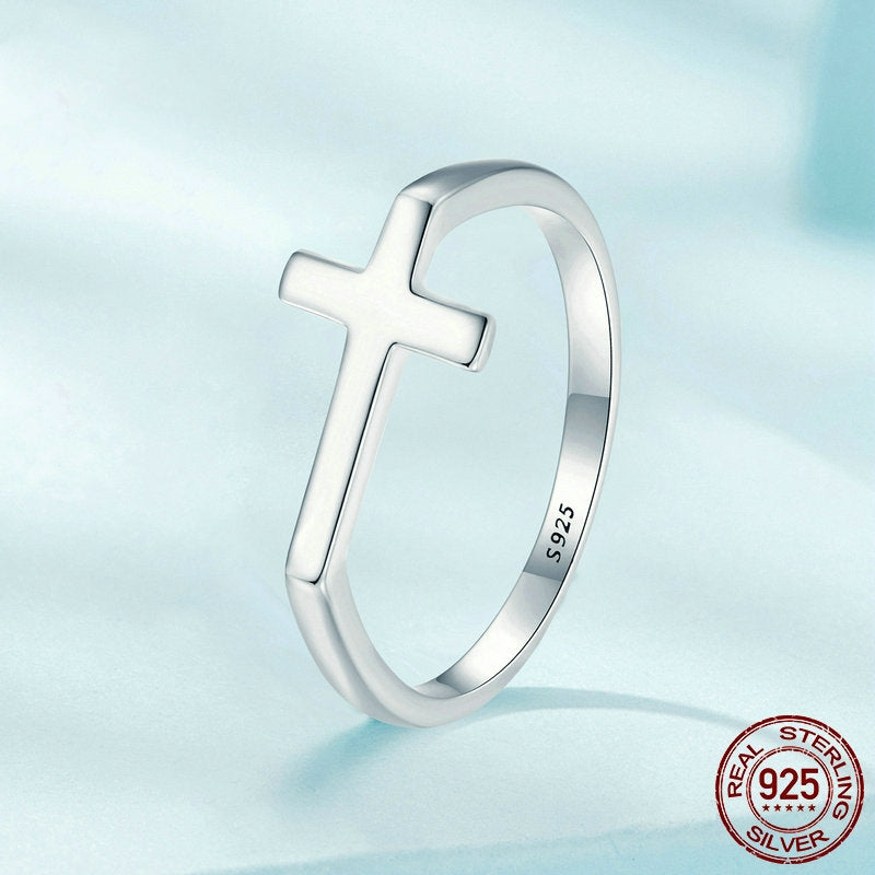 Minimalist Cross Ring