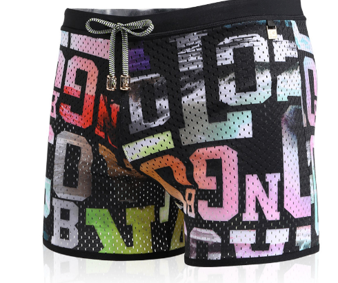 Men's Camouflage Boxer Swimming Trunks for Spring