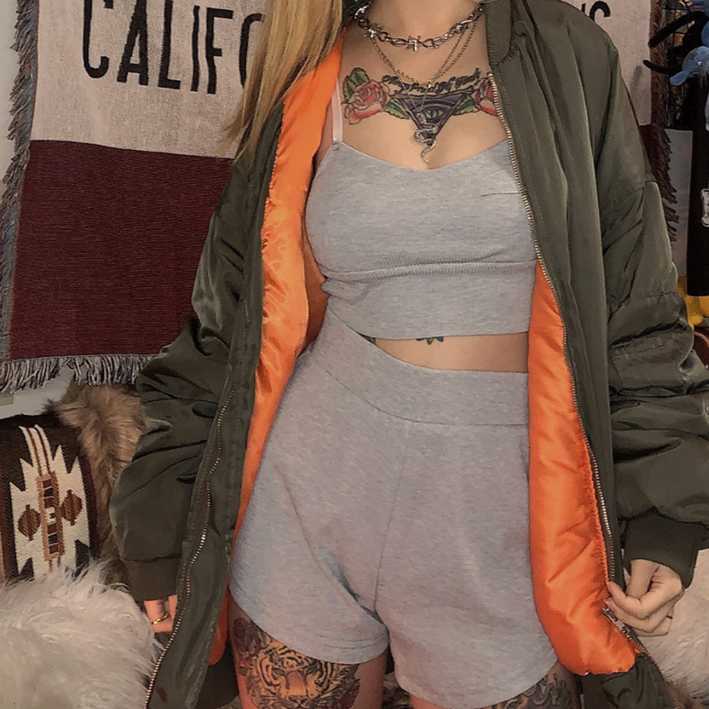 Fashionable Women's Short Set with Crop Top and Shorts