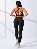 Seamless Yoga Shorts Set for Women