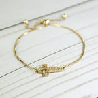 Cross Bracelet -Gold