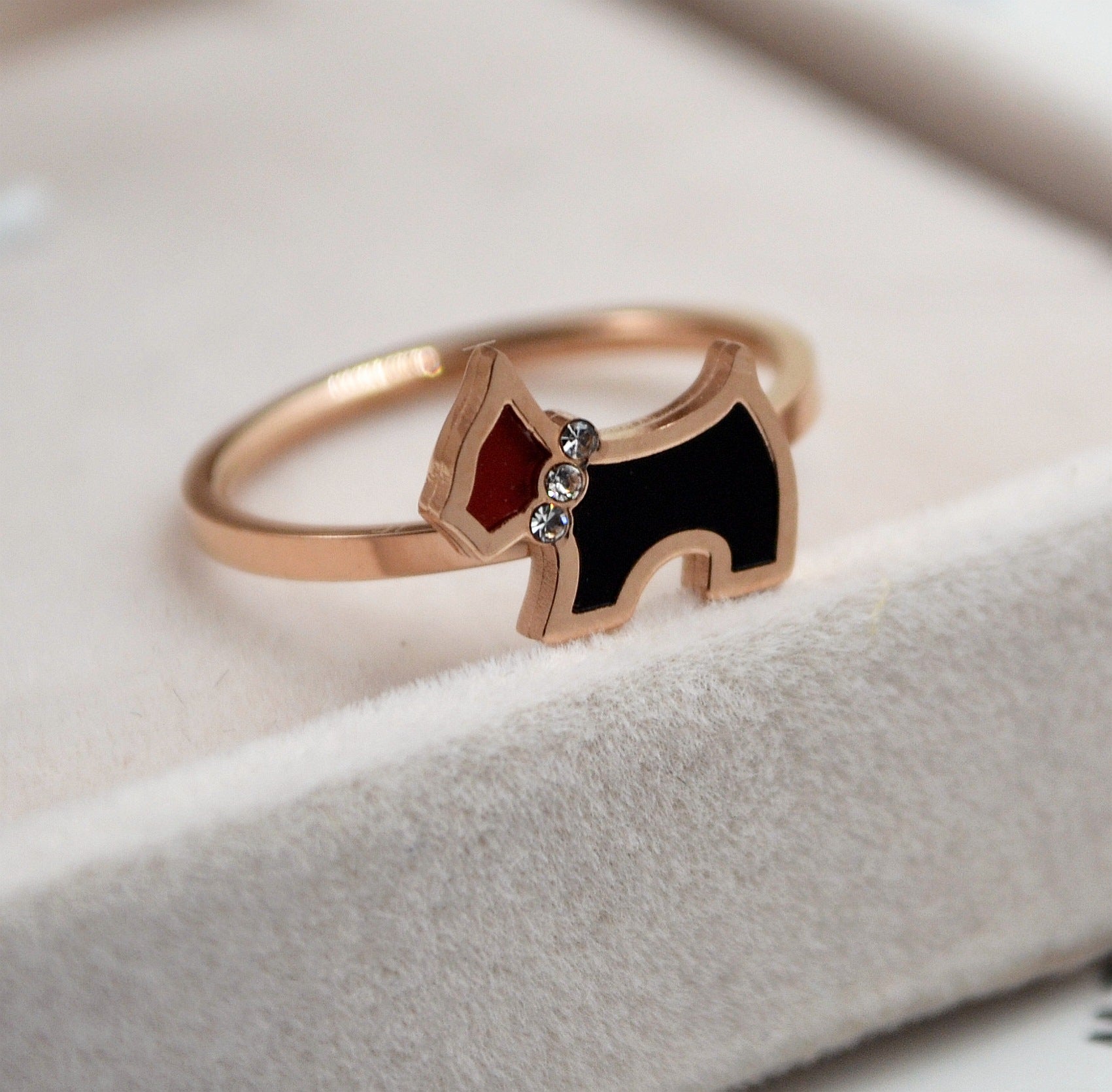 Rose Gold Dog Tail Ring for Pets