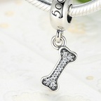 Silver Dog Bone Charm for DIY