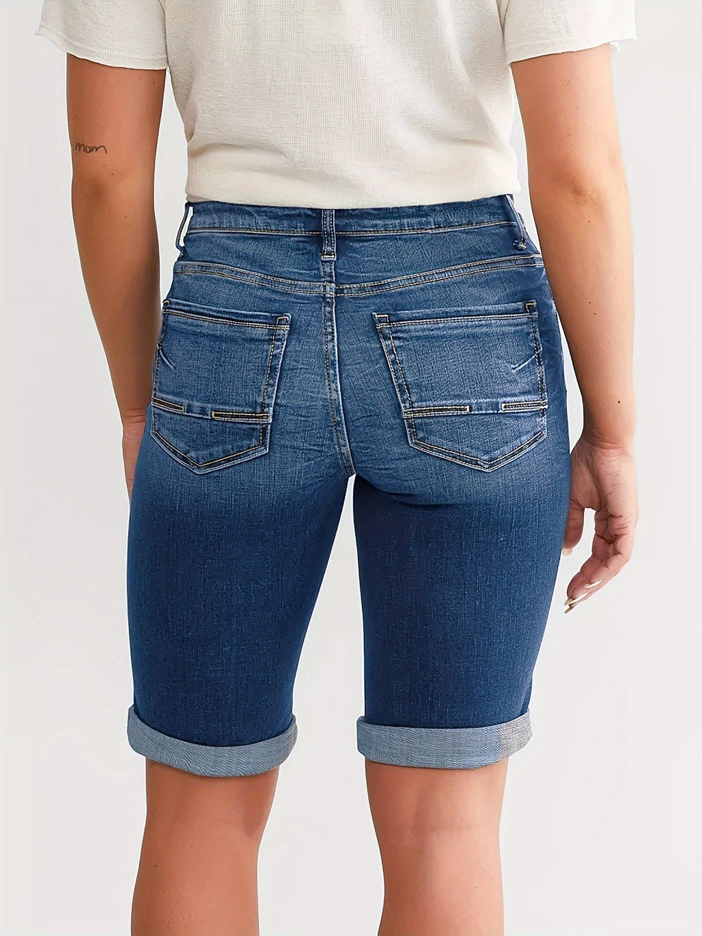 Women's Denim Button Shorts