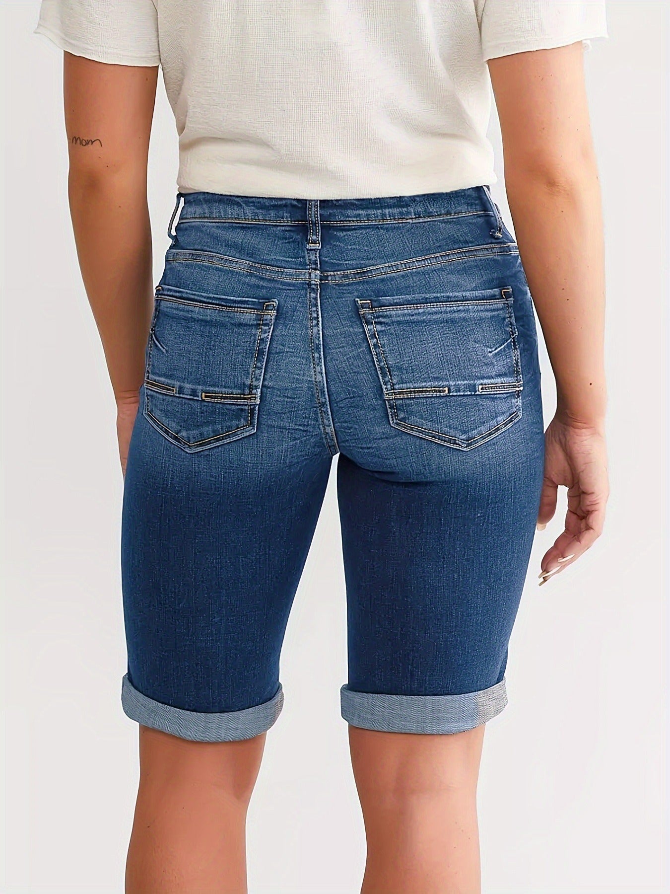Women's Denim Button Shorts