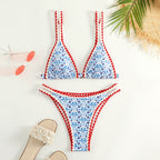Boho Floral Triangle Bikini Set