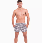 Men's Gear-Print Swim Trunks