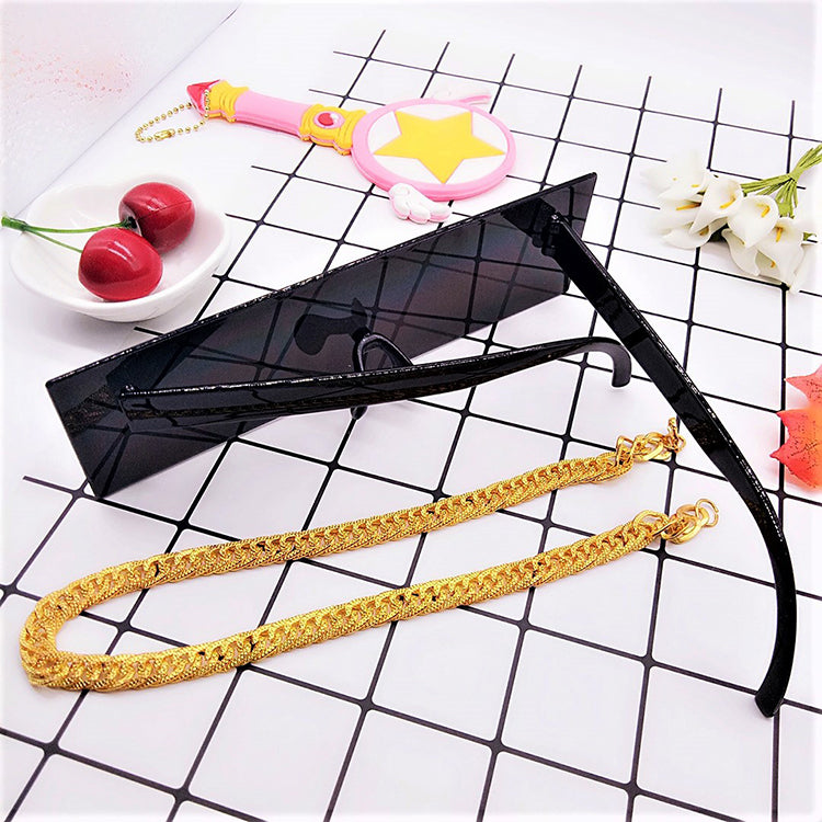 Rectangle Mosaic Sunglasses and Straight Frame Shades