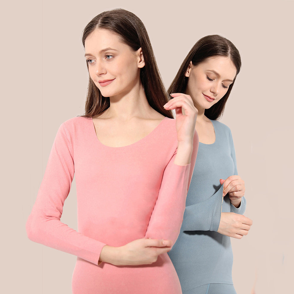 Velvet Slim Seamless Thermal Underwear Set for Women