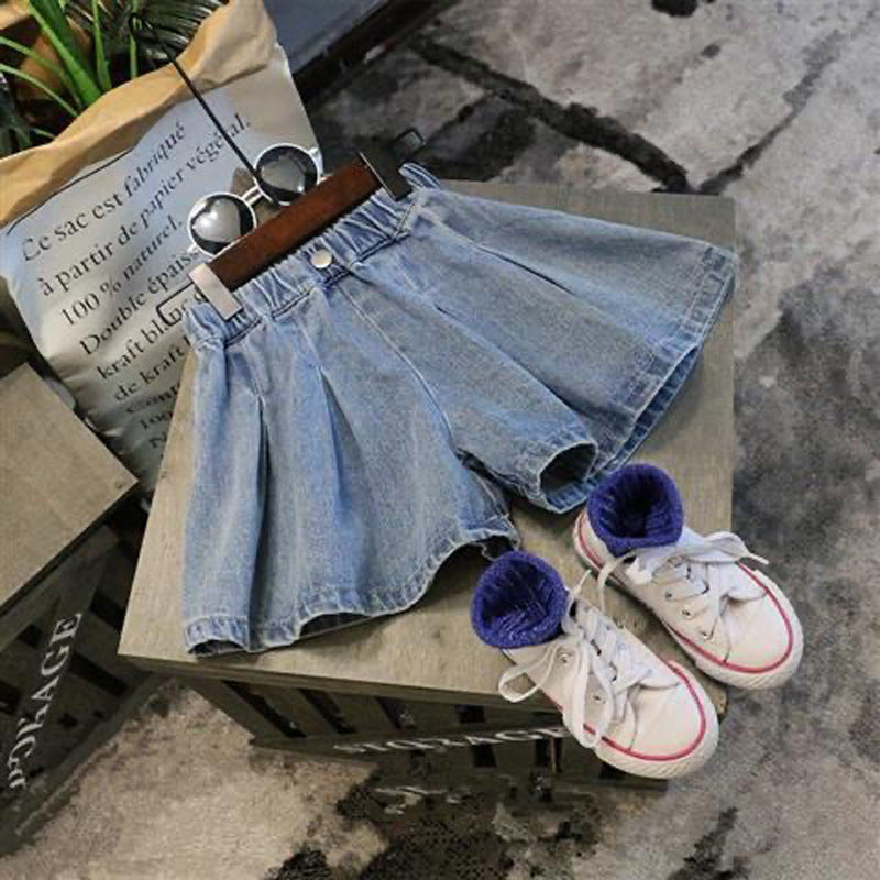 Girls' Pleated Summer Shorts for Ages 7 and Up