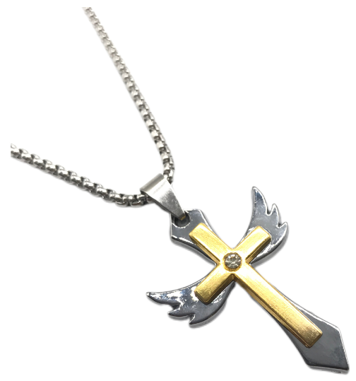 Angel of God Cross Pendant Necklace (One Piece) | Christian Jewelry