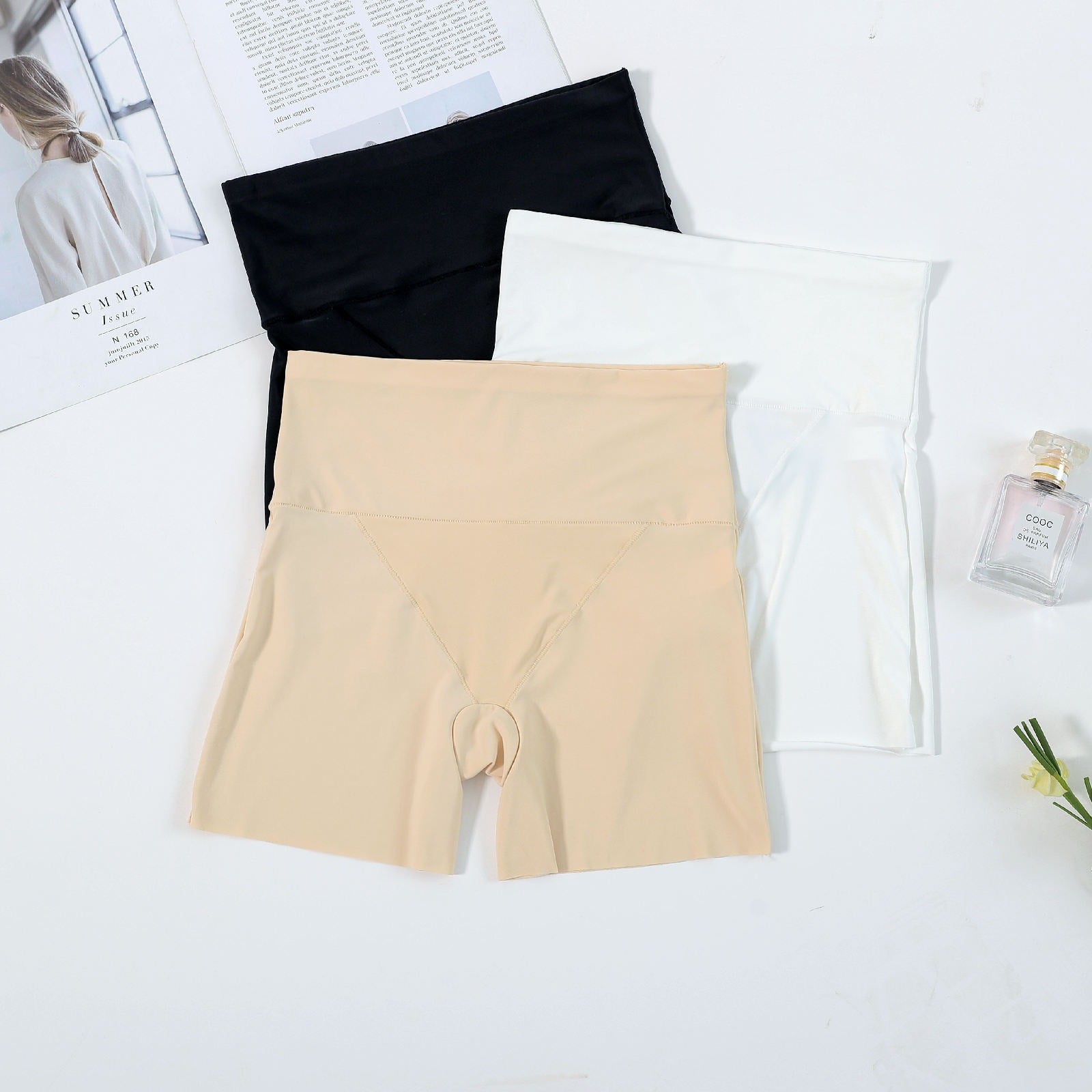 2022 New High-Waist Ice Silk Safety Shorts for Women