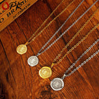 Vintage Jesus Couple Titanium Steel Necklace for All | Christian Jewelry