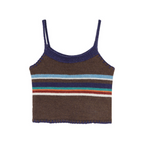 Rainbow Strappy Crop Top and Basic Tee