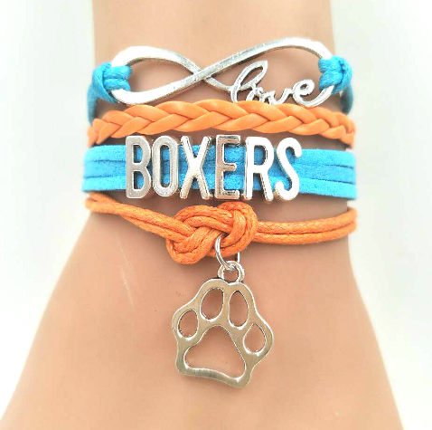 Woven Bracelet with Cat Paw Charm and Letter Beads