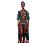 African Print High-Waist Bikini Set