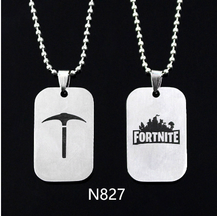 Fortnite Dog Tag Necklace Alloy Pendant Jewelry