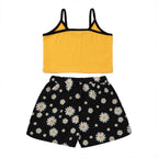 Girls' Spring Summer Butterfly Print Vest & Daisy Shorts