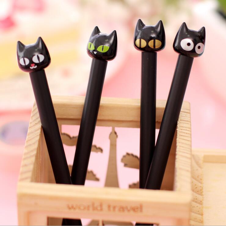 Cute Black Cat Gel Pen - Office and Signature Use