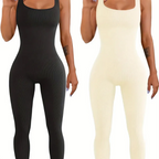Women's Spandex Suspender Tank Top Jumpsuit Tights