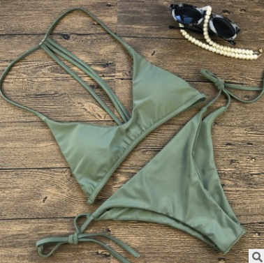 Red Tie-Side Bikini Set