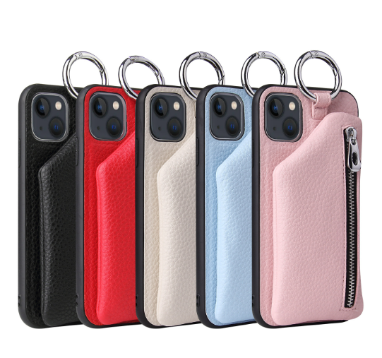 Apple-Compatible iPhone Case with Leather Pouch & Keyring | Accessory