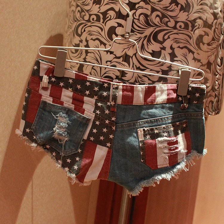 Low Waist Denim Shorts for Women - Summer Beach Style