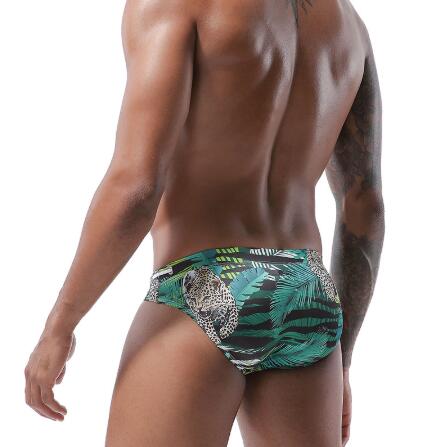 Men's Tropical Leopard Print Swim Briefs