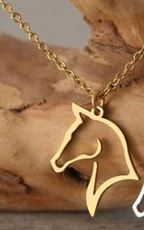 Horse Pendant Necklace in Minimalist Design (One Piece) | Jewelry