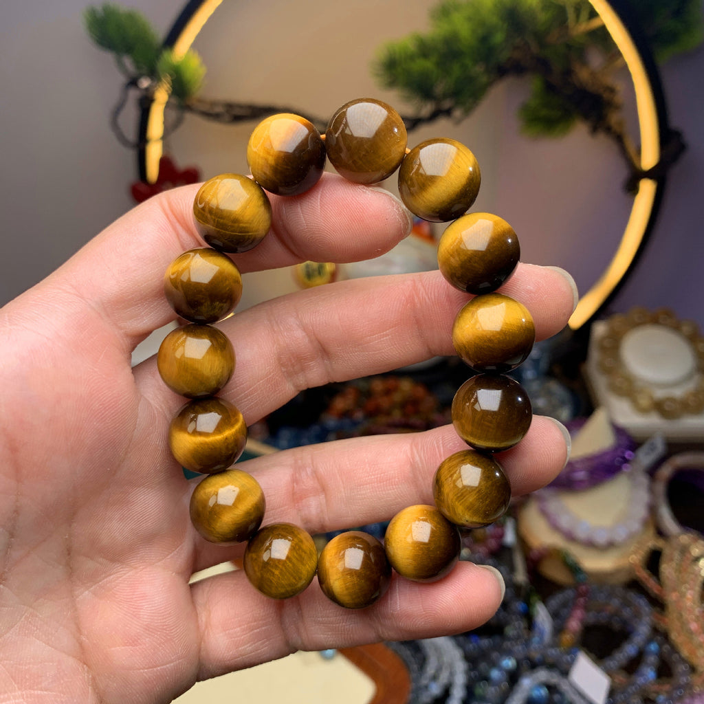 Yellow Tiger Eye Cat Eye Bracelet for All