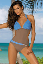 Color Block Cutout One-Piece Swimsuit